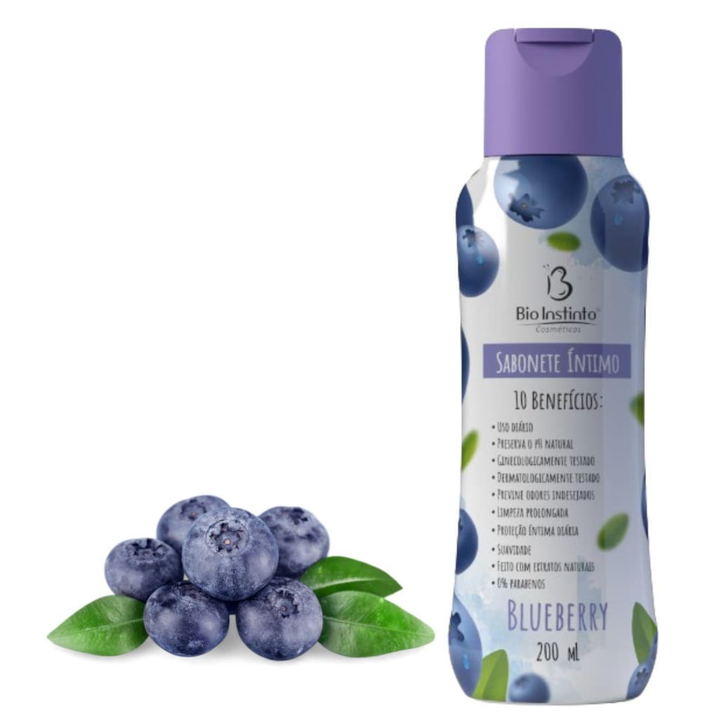 Sabonete Líquido Íntimo 10 Beneficios Bluberry 200ml - Bio Instinto