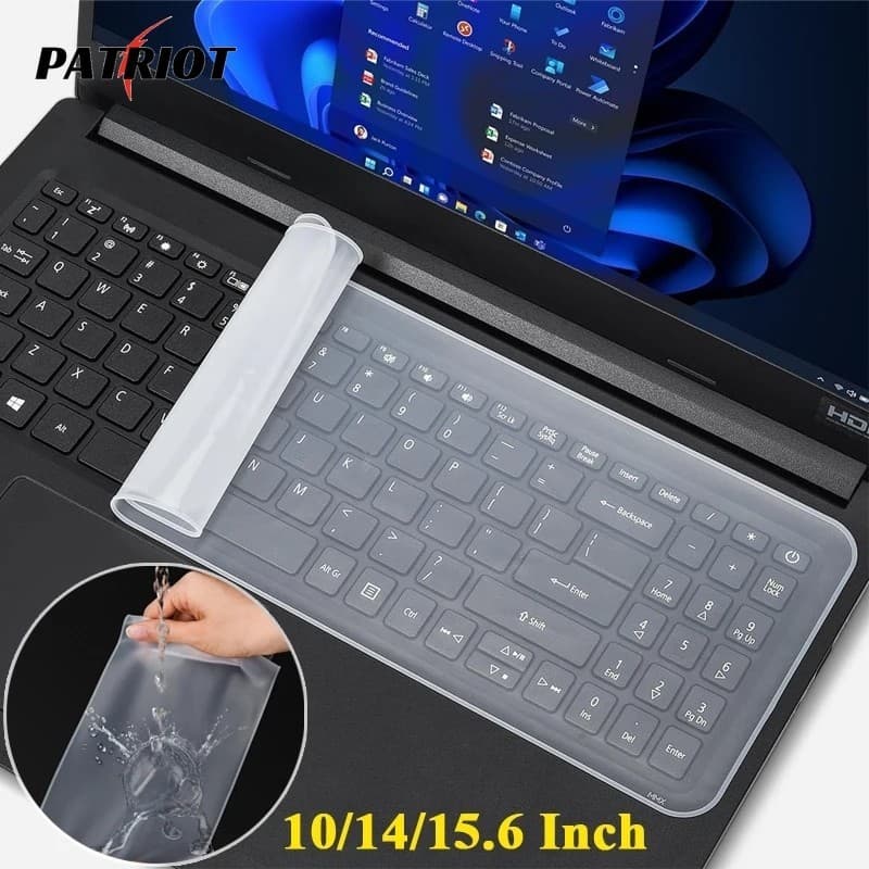 [PATRIO] 1014/15.6 Capas Protetoras Universais De Teclado Em Polegadas Para Notebook De Filme Protetor À Prova D'água De Silicone Ultra-Fino