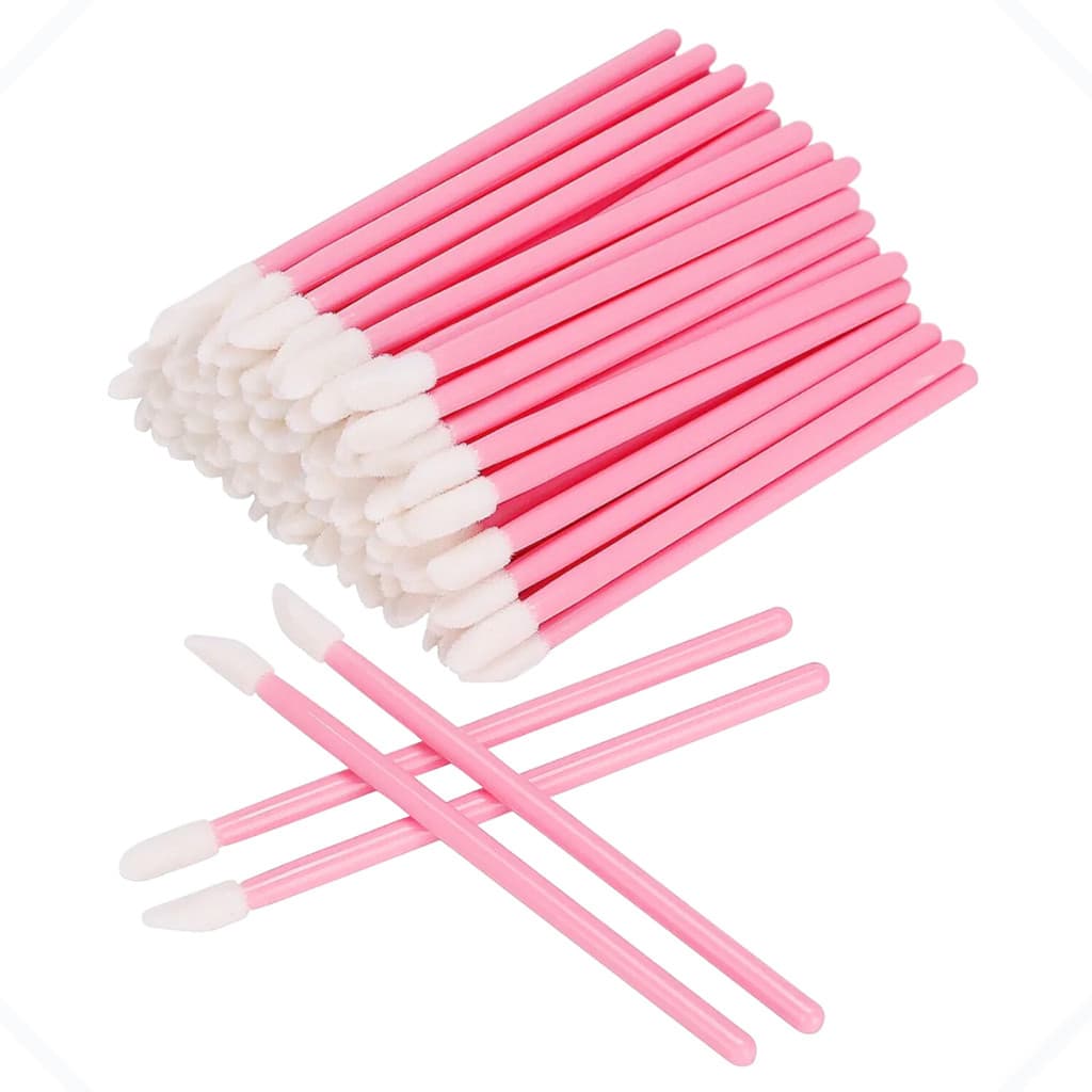 Kit 300 Pincel Descartável Aplicador de Gloss e Batom Extensão  Alongamento e Limpeza de Cílios