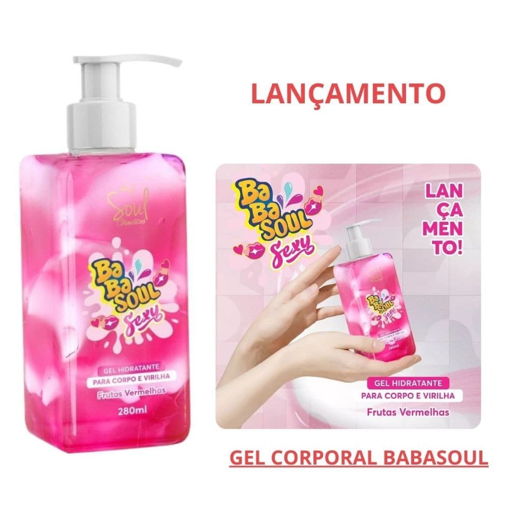 GEL HIDRATANTE  CORPORAL VIRILHA BABASOUL FRUTAS VERMELHAS SOUL