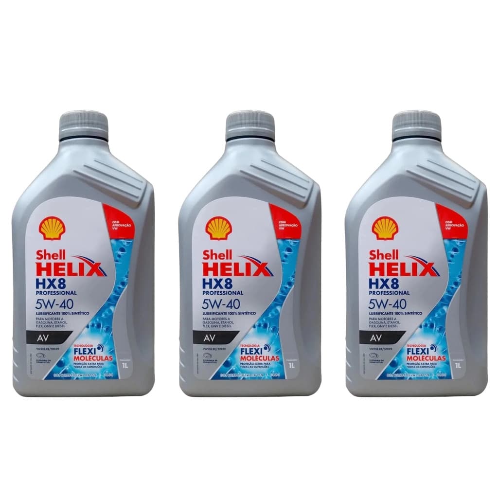 3L Óleo de Motor Shell Helix HX8 PRO 5W40 Sintético AV