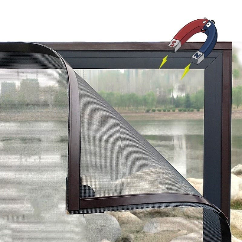 Tela Mosquiteira Janela  Magnética Com Imã Anti Inseto Ajustável 180x150 cy