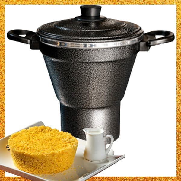 Cuscuzeiro aluminio craqueado Tamanho variados