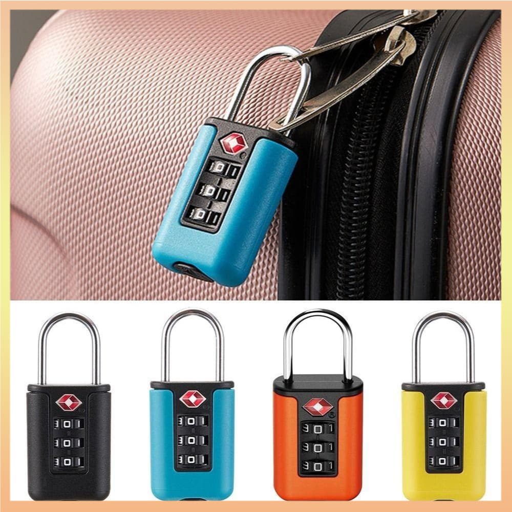 TSA Código Da Alfândega Fechadura Para Bagagem De Viagem Senha Trocável Design De Contraste De Cor Cadeado