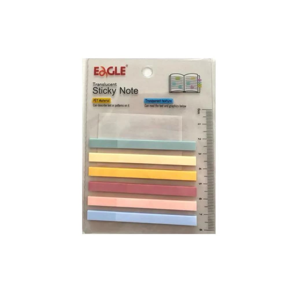 Marcador de página adesivo EAGLE com 6 cores 6mm x 75mm