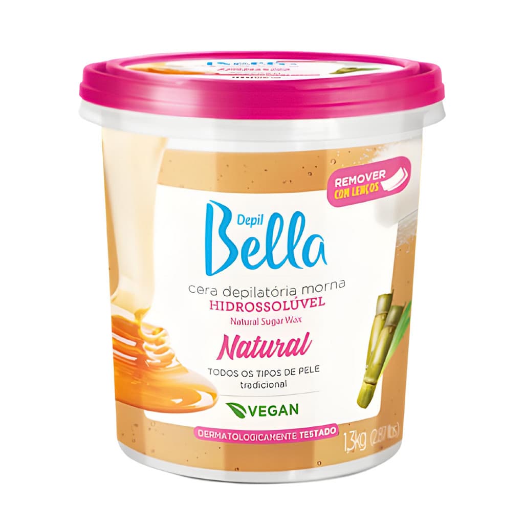 Cera Morna Hidrossolúvel Depil Bella Natural 1,3kg