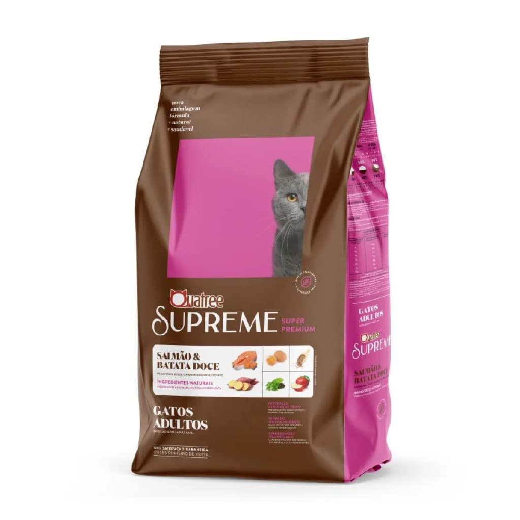 Quatree Supreme Gatos Adultos 10,1Kg Salmão e Batata Doce