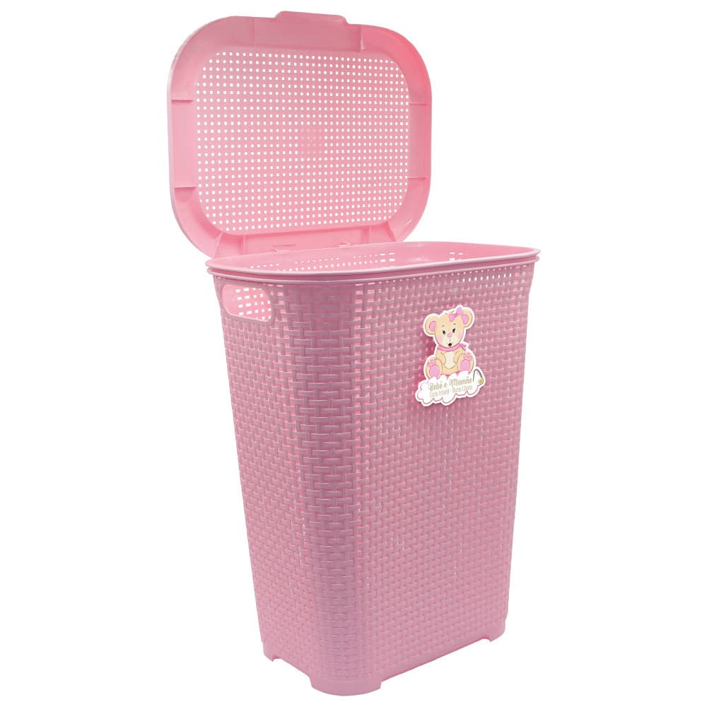 Cesto Organizador Roupas 30L Com Tampa Infantil Bebê