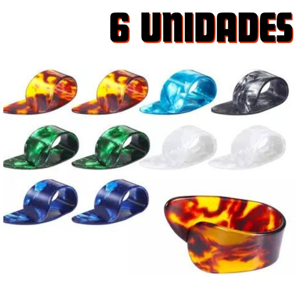 Kit com 6 Dedeiras Dedeira para viola caipira violão violao aço nylon 7 cordas