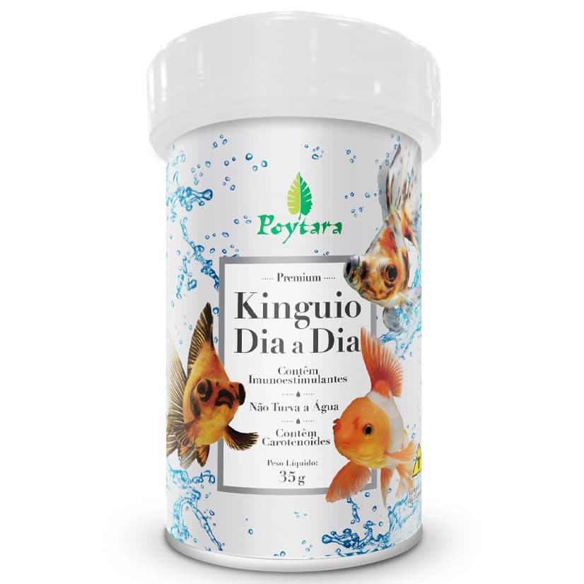 Ração Para Peixes Kinguio Dia A Dia 35g Poytara