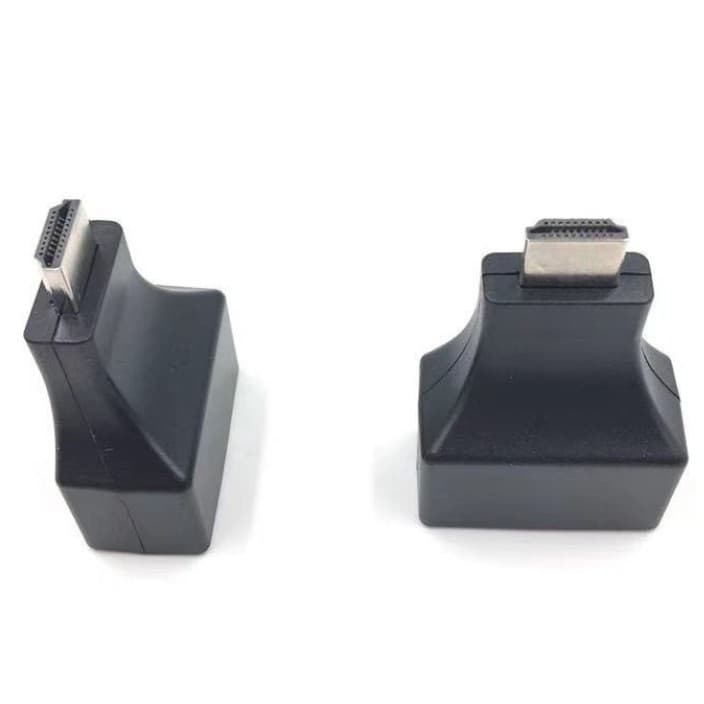 Adaptador HDMI via Cabo de Rede RJ45 Extensor HDMI Macho para 2 Portas RJ45 Par Conversor