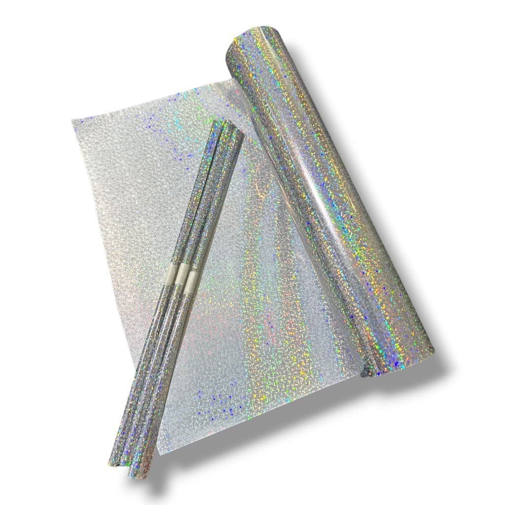 Foil Glitter Prata - Americano - 30 cm largura x 1 mt