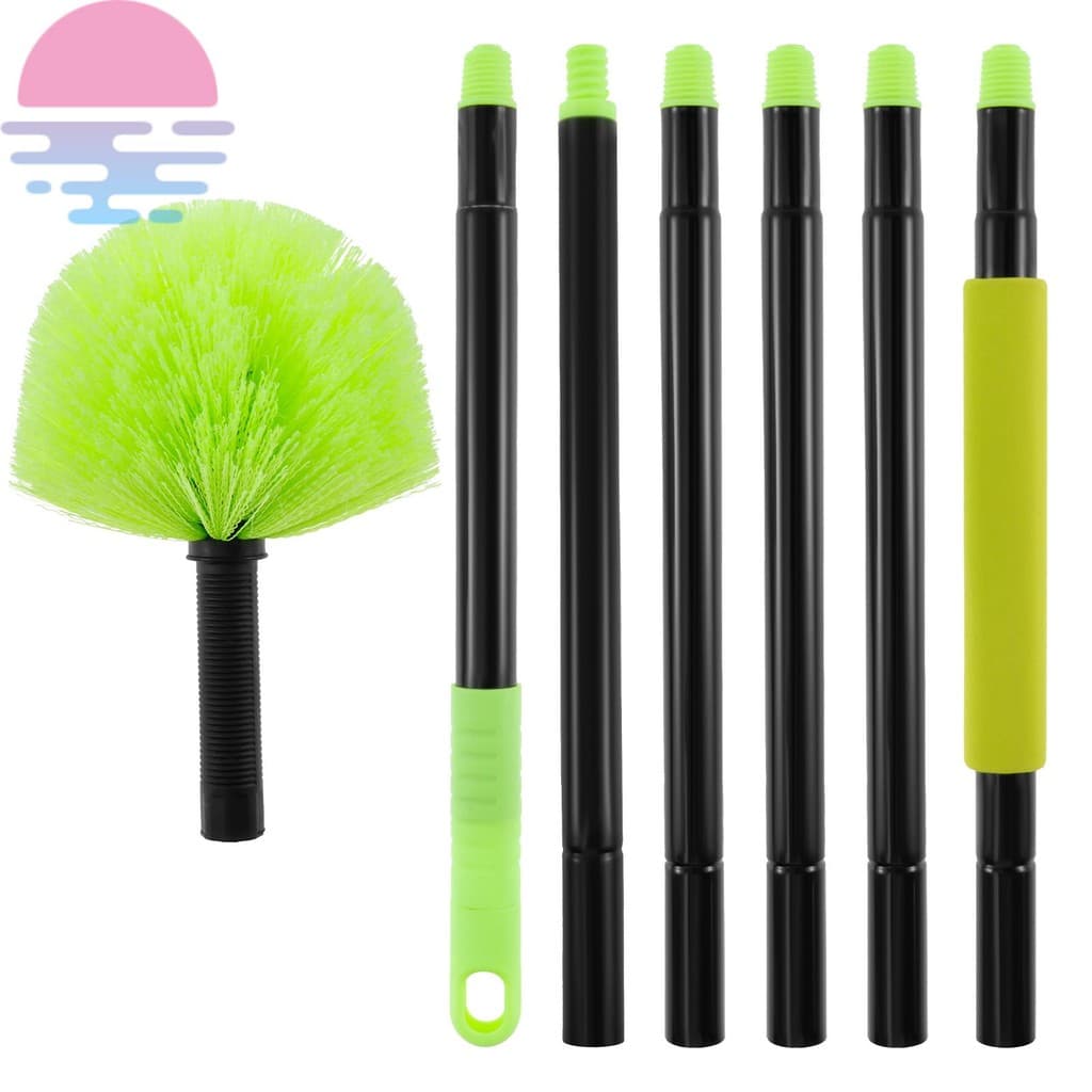 Espanador De Teia De Aranha Com Pólo De Extensão Extensível Ventilador Limpador Multiuso Kit De Limpeza De Escova Para T