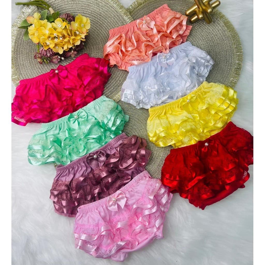 Calcinhas Bunda Rica Com Renda 100% Poliéster