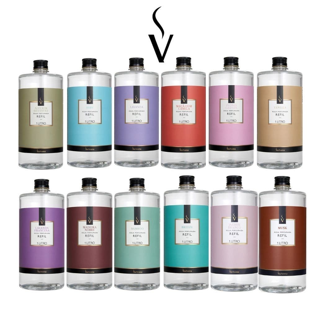 Refil para Água perfumada para tecidos, roupas e lençóis Via Aroma - 1L