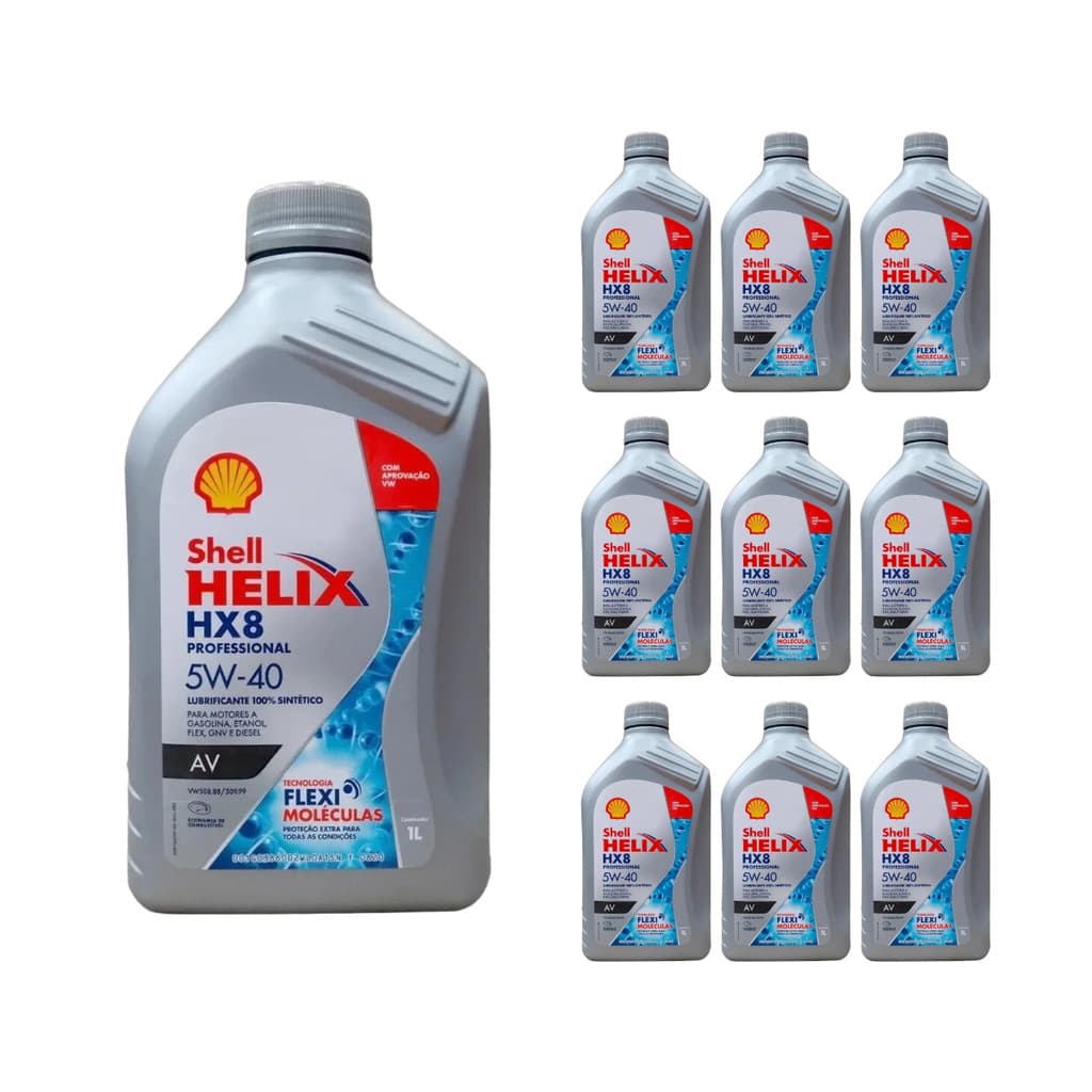 10L Óleo de Motor Shell Helix HX8 PRO 5W40 Sintético AV