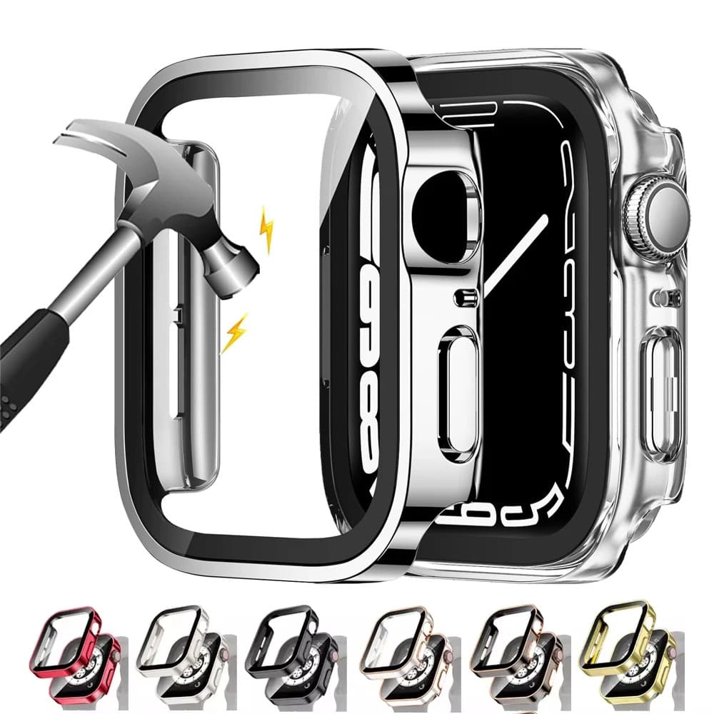 Case Capa e Película para Apple Watch Ultra 3 2 Series 11 10 9 8 7 6 5 4 SE de 40mm 44mm 41mm 45mm 42mm 46mm 49mm