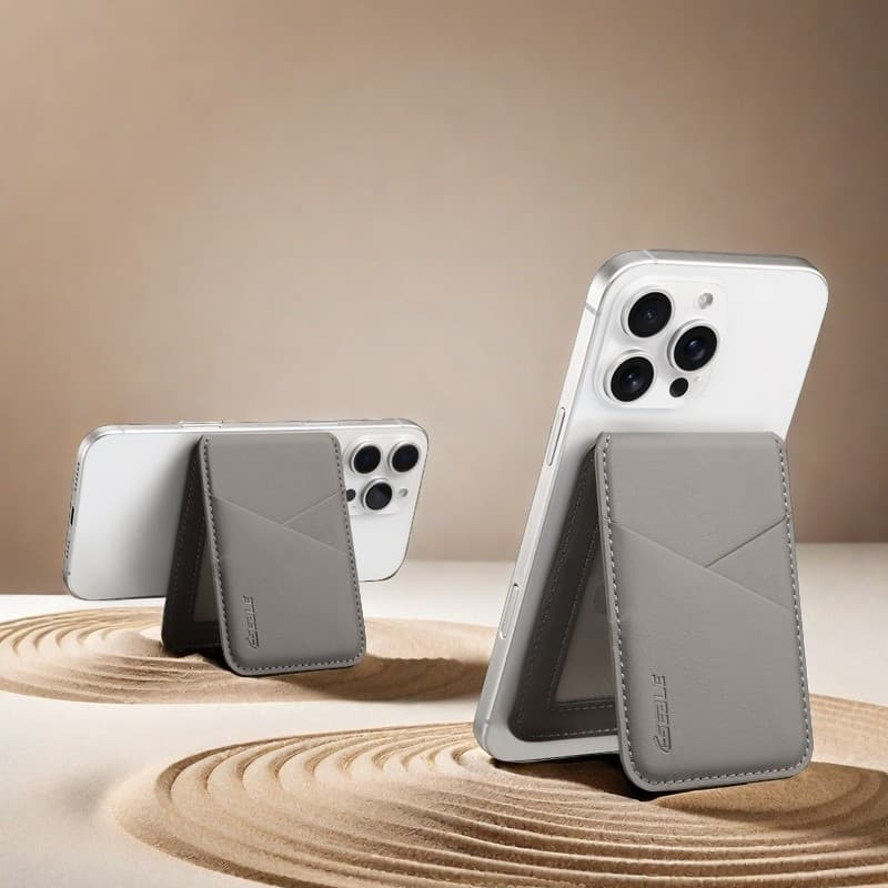 Couro De Luxo Celular Magsafe Titular Do Cartão Magnético Para IPhone 14 12 13 15 16 Pro Max 15Plus RFID Anti-Skimming D