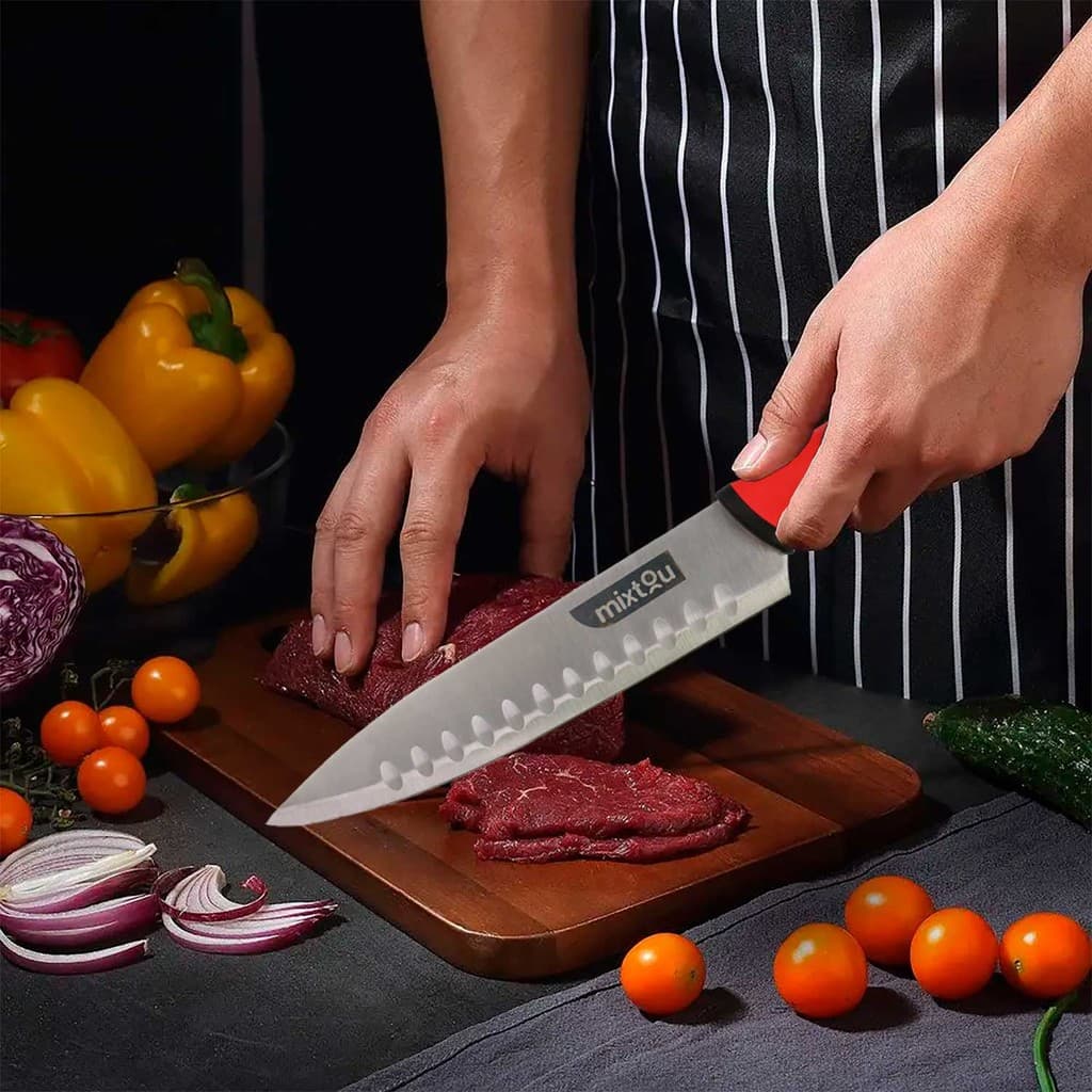 Faca Santoku Do Chef 8" Premium Aço Inox - Churrasco / Sushi