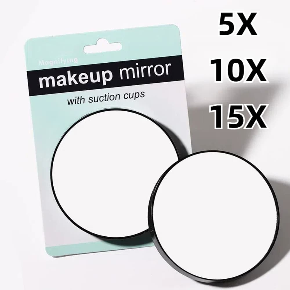Espelho Aumento Zoom 15x/10x/5x Maquiagem Para Barba/cabelo Com Ventosa 9cm