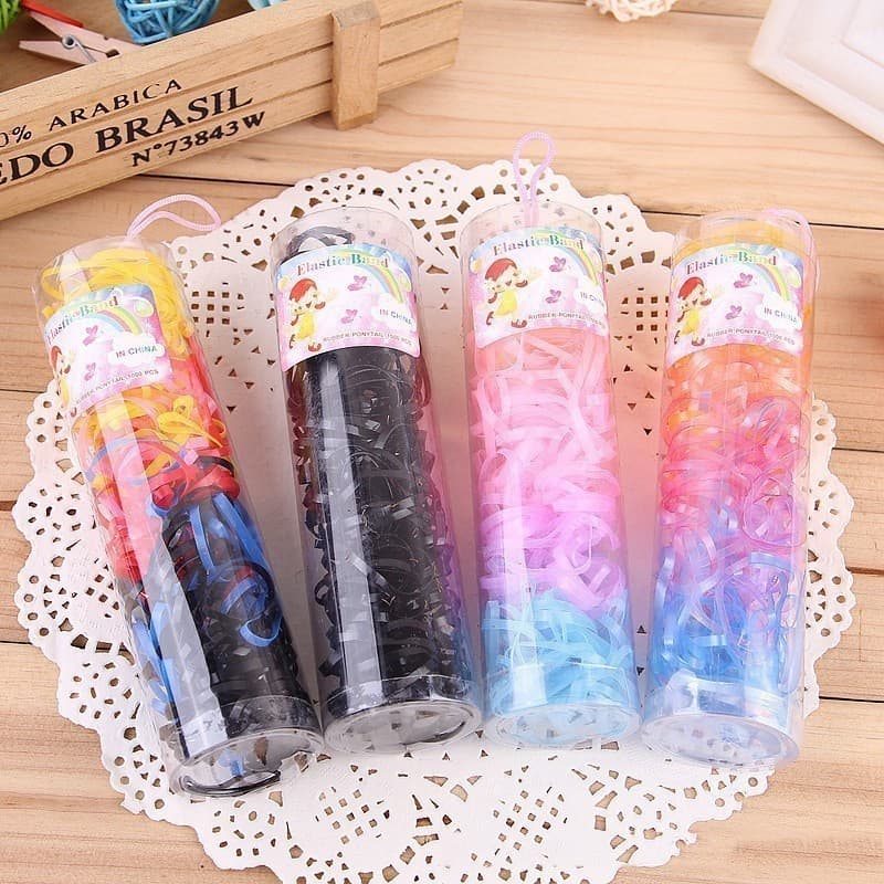 Kit Até 600 Unidades Elastico de Cabelo Borrachinha Liguinha de Cabelo Silicone Infantil Pronto Entrega -WL