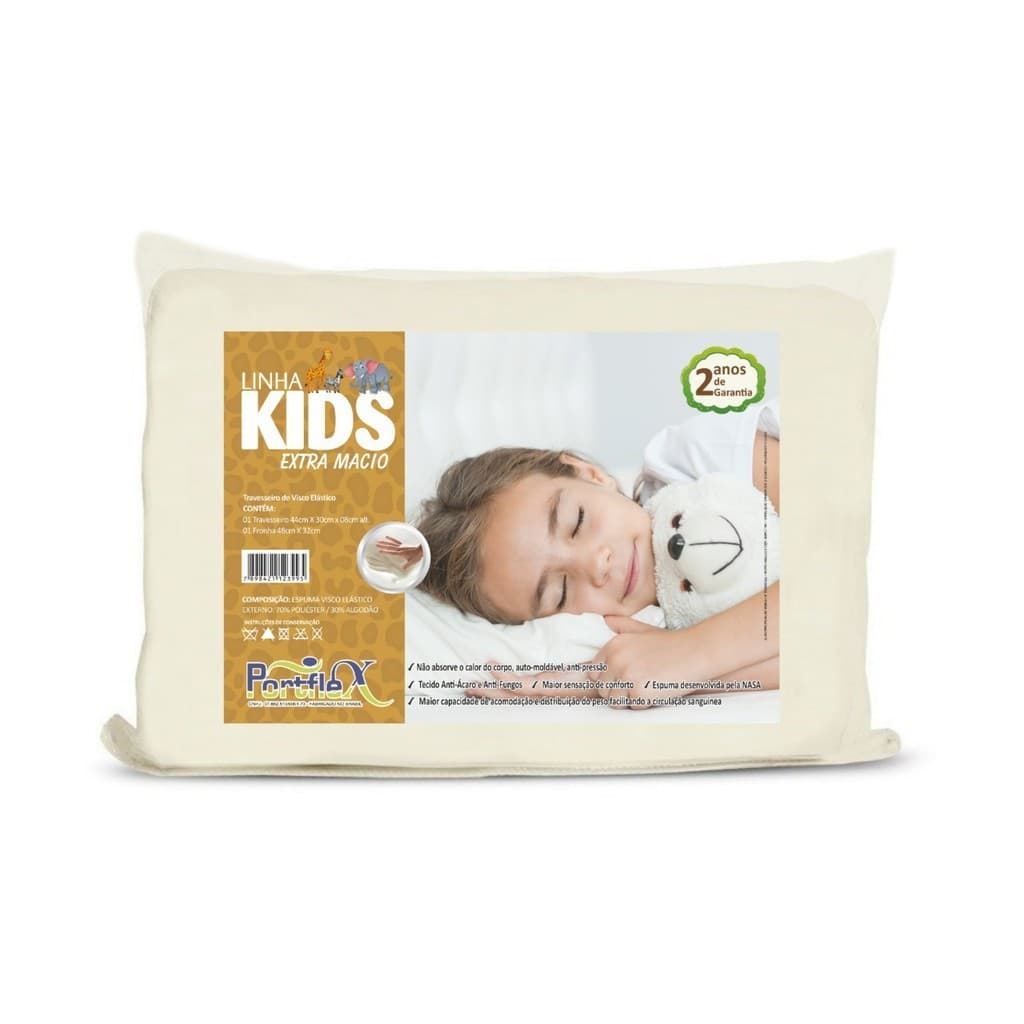 Travesseiro Nasa Visco Elástico Kids Extra Macio + fronha Promoção