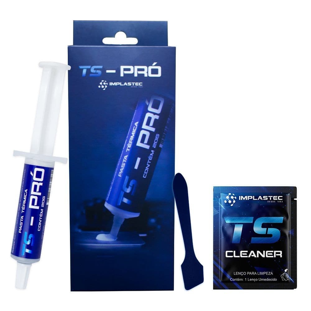 Pasta Térmica Alta Performance 6.2 W/m.K Implastec TS Pro Seringa 20g