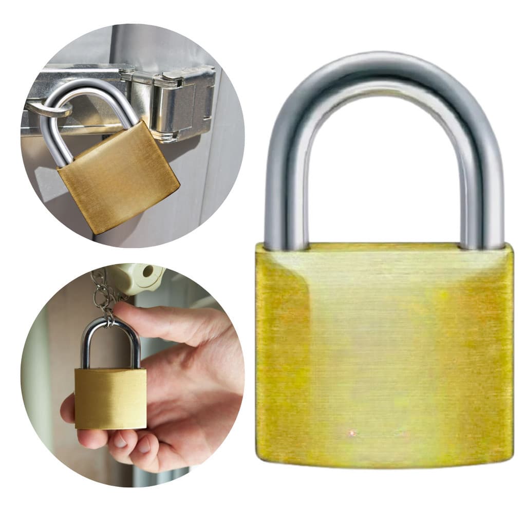 Cadeado Com Chave 50mm Antifurto Para Segurança Bagagem Portões Janelas