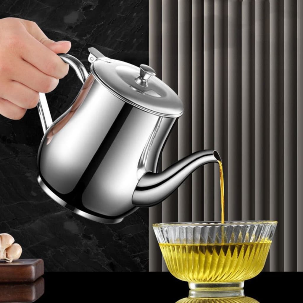 Bule De Inox Para Café Chá Leite Elegante Com Alça Imperial Com Tampa