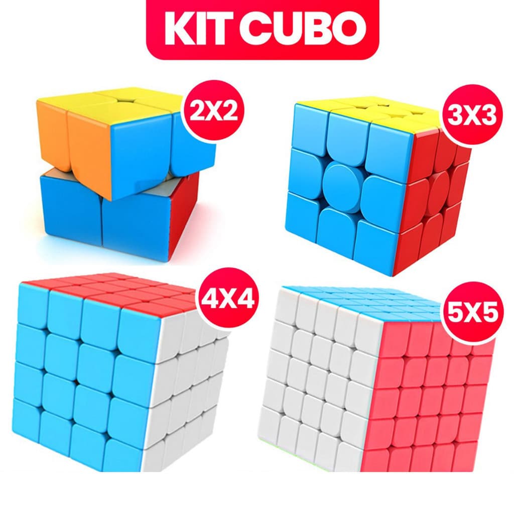 Kit Cubo Mágico Original Profissional Anti-stress Cubo Magico Moyu Brinquedos 2x2/3x3/4x4/5x5/Pirâmide