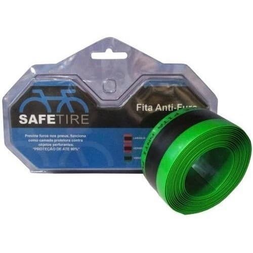 FITA ANTI-FURO SAFETIRE 35MM VERDE PARA PNEU ARO 26" 27,5" 29" - PAR