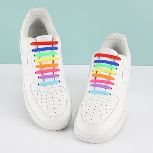 Cadarço Siliconado Sem Laços de Sapato Elástico Especial - Conjunto com 16 peças