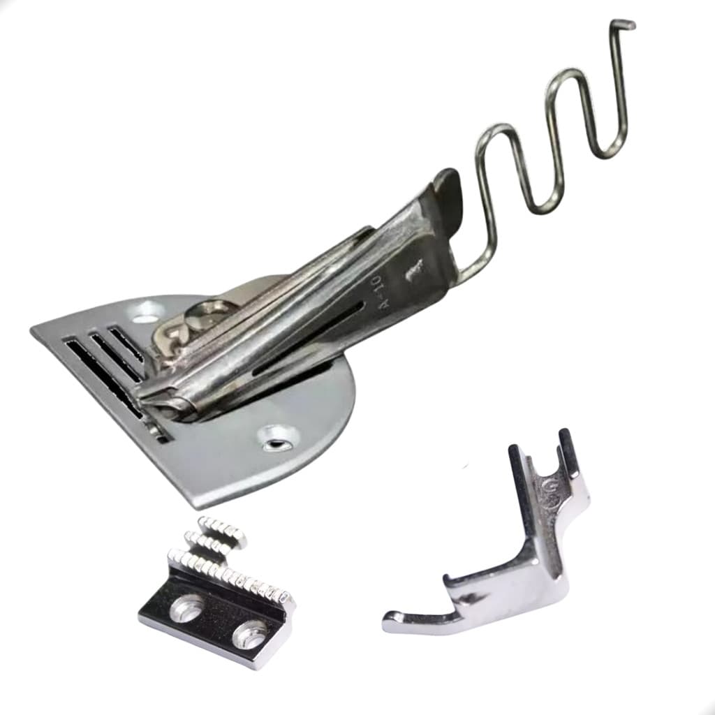 Kit Aparelho Calcador De Viés A10 Máquina De Costura Reta Industrial Completo