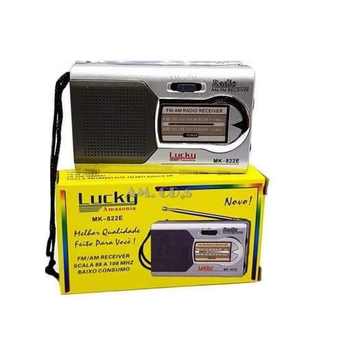 Mini Rádio Bolso Portátil Stereo Am Fm LUCKY AMAZONIA-822E