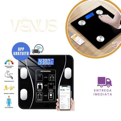 balanca digital medidora corporal bioimpedancia ate 180kg bluetooth