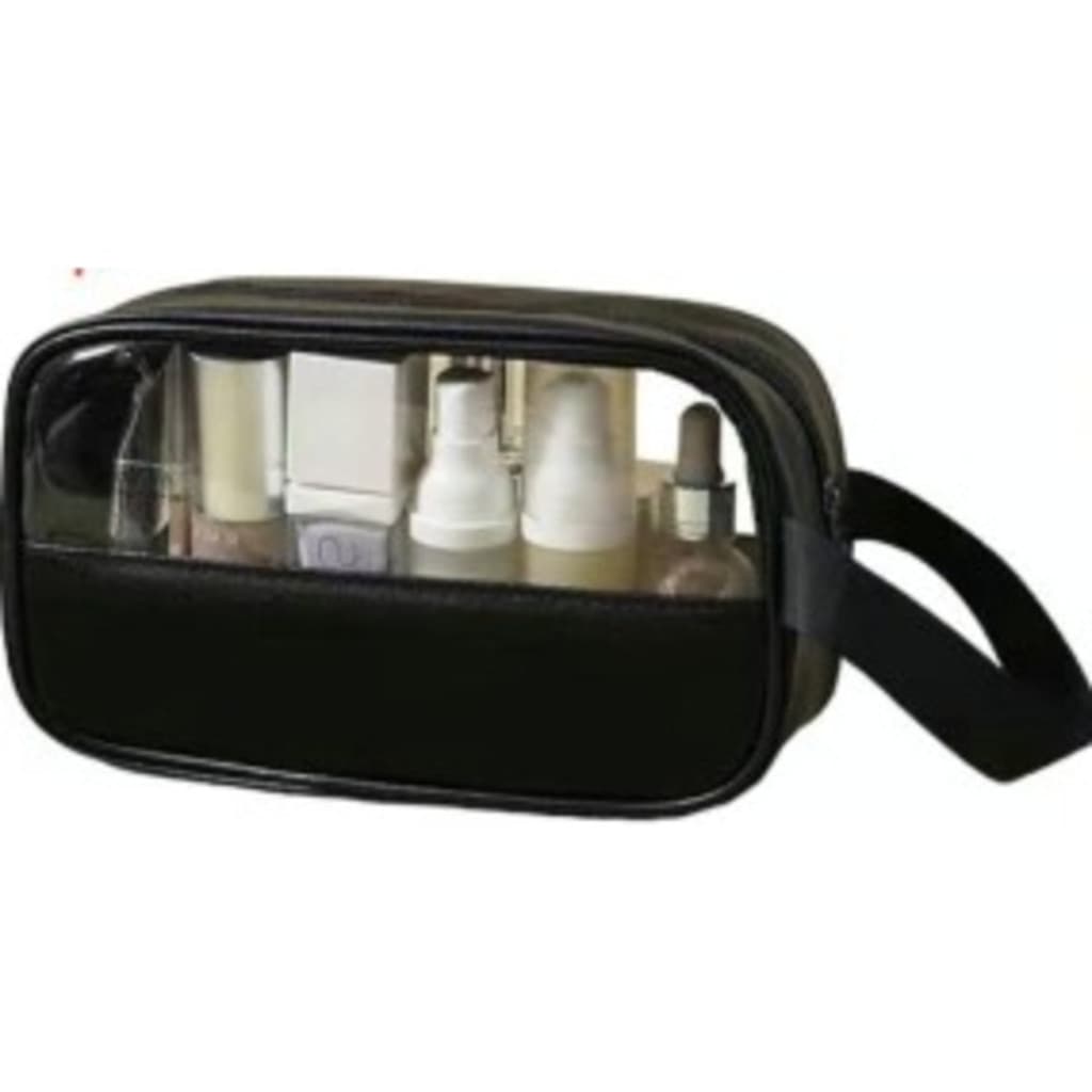 ASAYONG Luxo Couro Travesseiro Maquiagem Bolsa Ins Dupla Camada PU Mulheres Portátil Impermeável