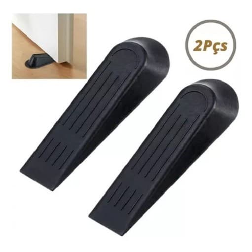 Kit 2 Aparador Peso Trava Porta Calço Cunha Prático Discreto