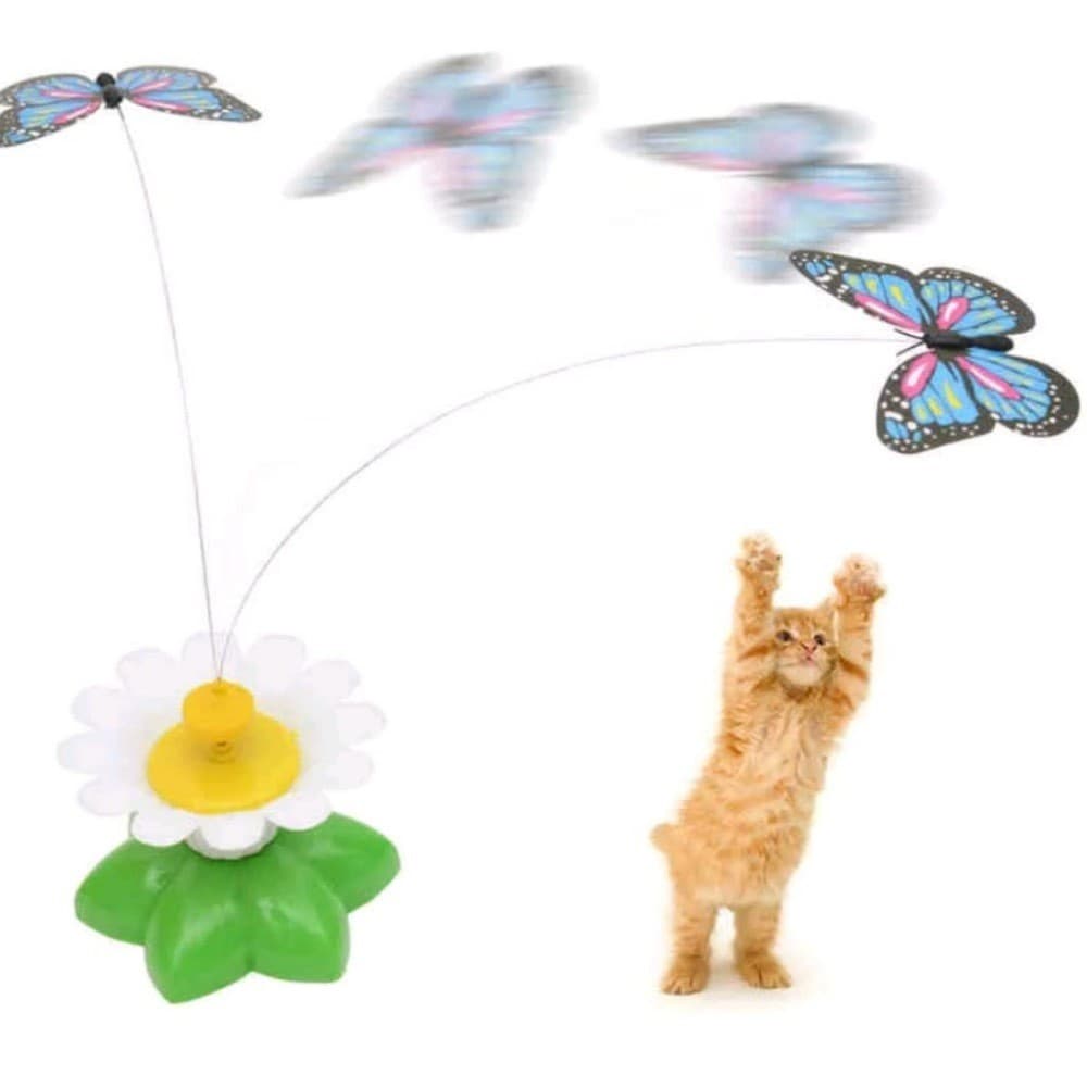 Brinquedo Rotativa Elétrica Borboleta Voadora Para Pet Gato - Envio Imediato