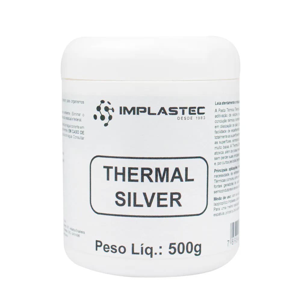 Pasta Térmica 1.6 W/m.K Implastec Thermal Silver Pote 500g