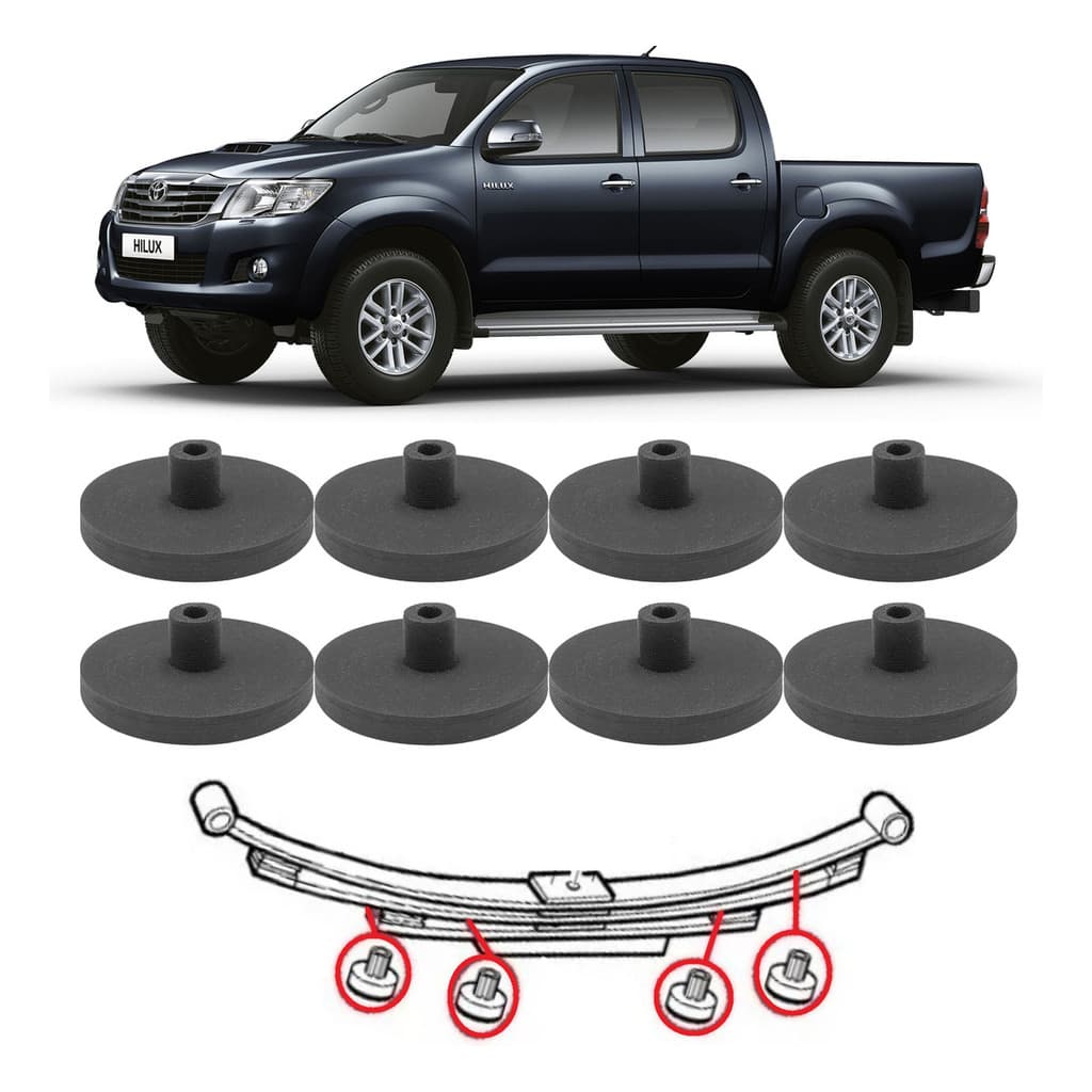 Kit Separador Feixe Molas Isolador De Ruido Hilux Todas