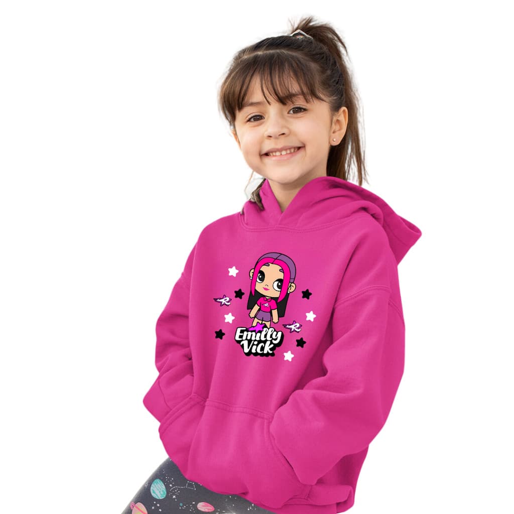 Blusa De Frio Emilly Vick Moletom Infantil Estrela Elementos Youtuber