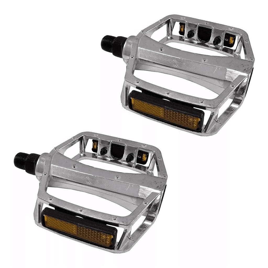 Pedal Plataforma Aluminio Para Bicicleta Rosca grossa 9/16 esfera para fácil instalação.