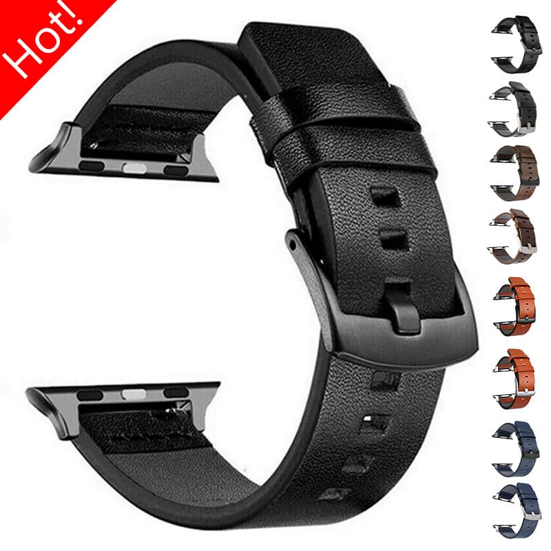 Faixa Genuína De Couro De Alta Qualidade Para Relógio Apple Ultra 2 49mm 11 10 9 8 7 45mm 44mm IWatch 6 SE 5 44mm 40mm