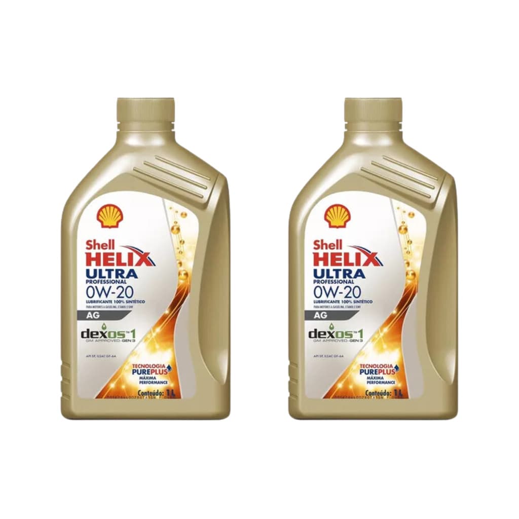 2L Óleo Motor Shell Helix Ultra 0W20 AG Dexos 1 Sintético