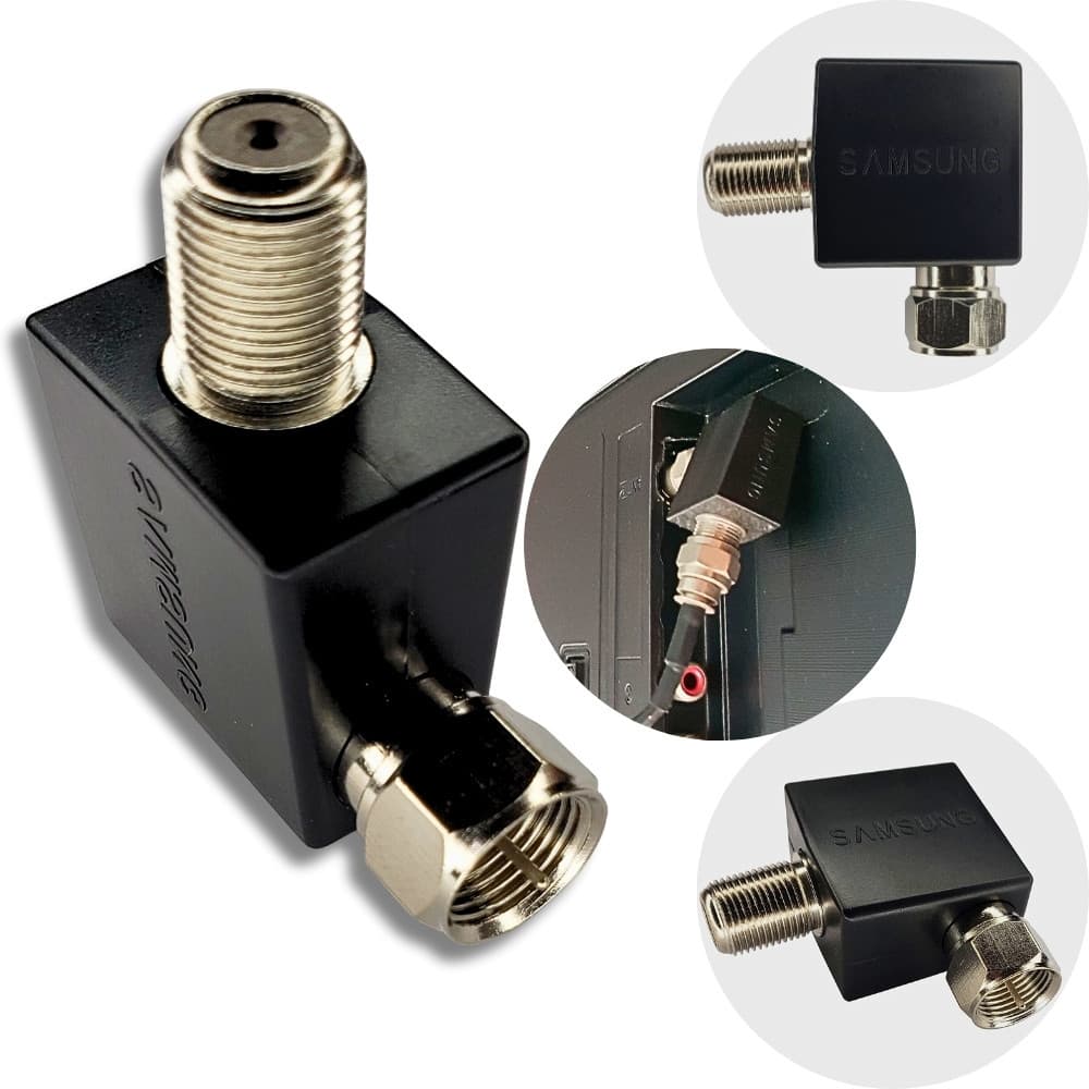 Adaptador para Antena Coaxial Smart TV Samsung 90 Graus