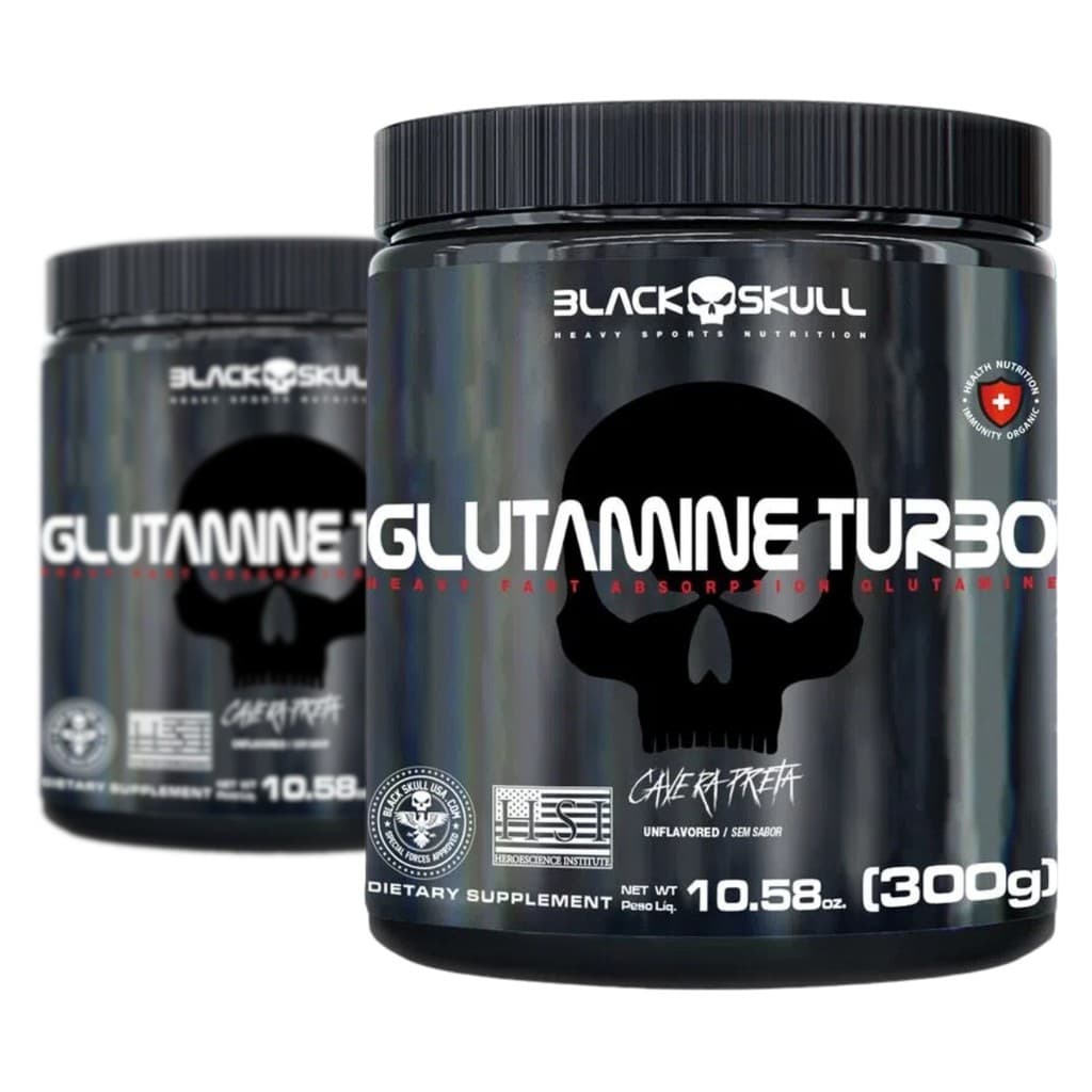 Kit 2x Glutamine Turbo 300g Blackskull