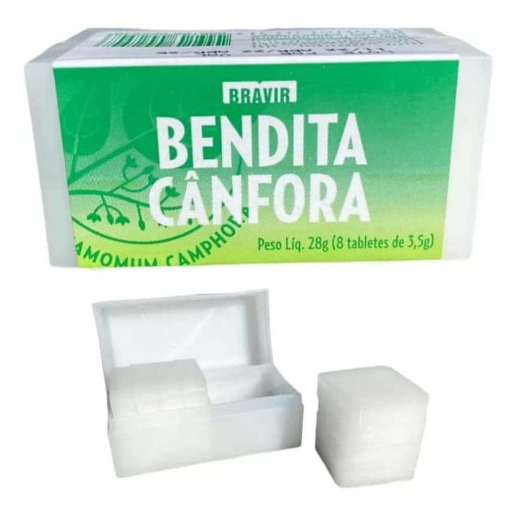 Bendita Cânfora Pastilha Odorizante - Estojo Com 8 Tabletes