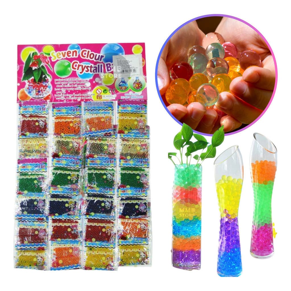 Orbis Orbeez Bolinhas Bola De Gel Cresce Na Água  Coloridas 24 pacotes