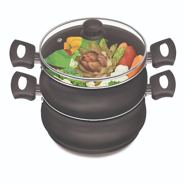 Conjunto Cozivapor Panela De Cozimento A Vapor Antiaderente Tampa De Vidro