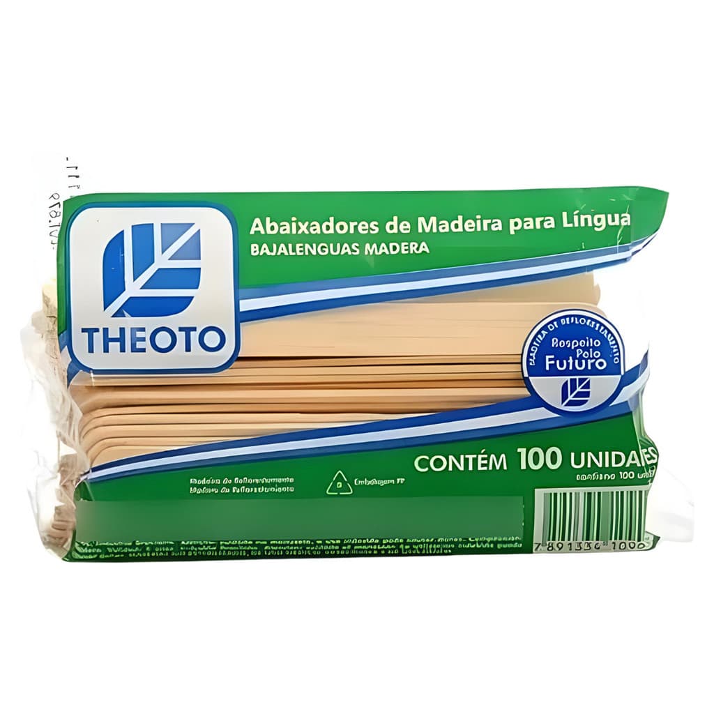 Abaixador de Lingua Espátula de Depilação C/100 unid Palito de Madeira